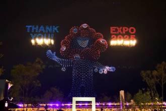 レッドクリフ、大阪・関西万博閉幕日に国内最多3,000機のドローンショーを実施　累計飛行数140,194機でギネス世界記録™を樹立