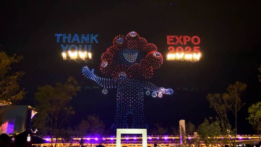 レッドクリフ、大阪・関西万博閉幕日に国内最多3,000機のドローンショーを実施　累計飛行数140,194機でギネス世界記録™を樹立