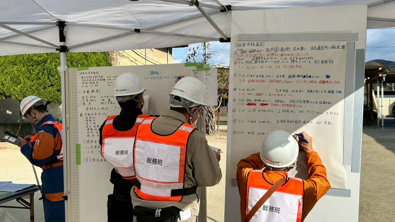 内閣府・広島県・福山市連携、ドローン4機同時運用による大規模防災訓練を実施