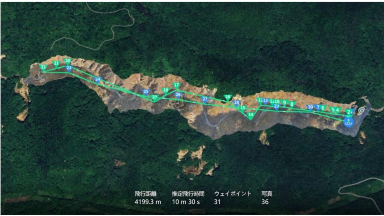 新和設計とSORABOT、LTE通信を活用した砂防堰堤の遠望点検を実施
