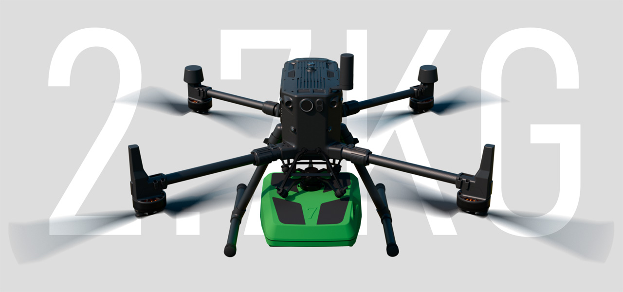 陸地も水部も測量できるグリーンLiDARシステム 2.7kgの軽量モデル「TDOT 7 GREEN LITE」