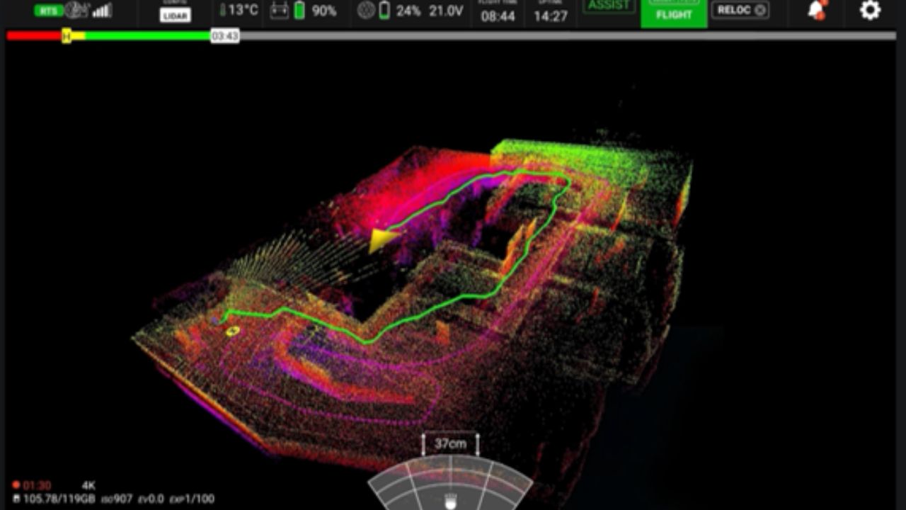 ブルーイノベーション株式会社、屋内点検用球体ドローン「ELIOS 3」、自動飛行点検へ向けた新機能「レジューム機能」を搭載